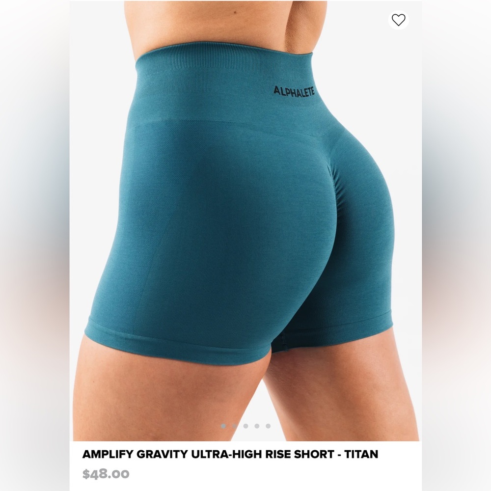 Alphalete High Waist Shorts - Titan Blue